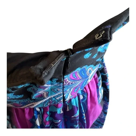 Rubber‎ Ducky Productions Y2K Western Boho Strapless Paisley Print Mini Dress M - Picture 4 of 7